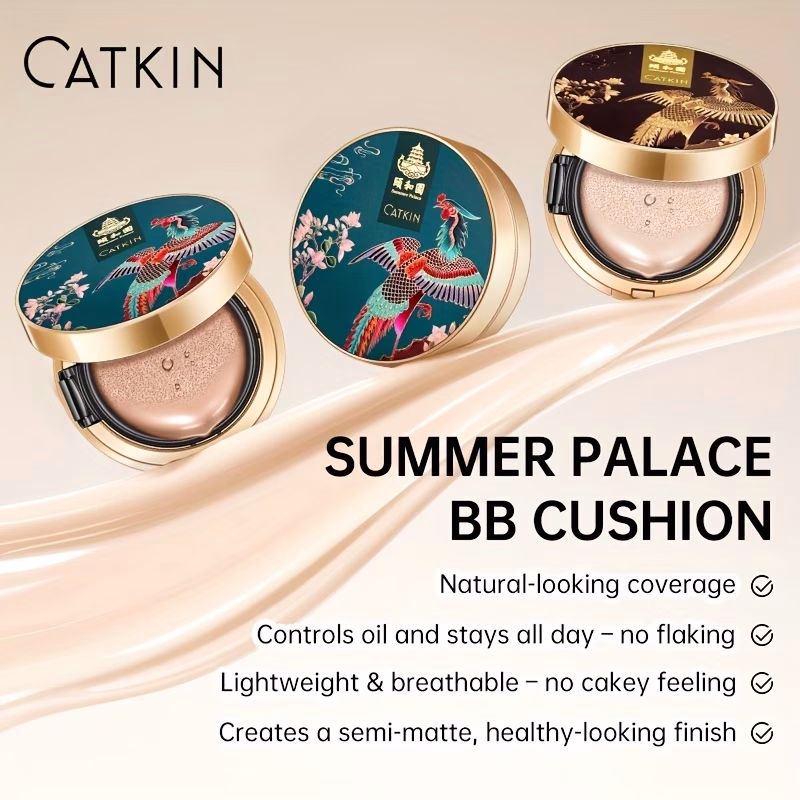 CATKIN Summer Palace Cushion Foundation – Hydrating, Lightweight Coverage for Flawless Skin
