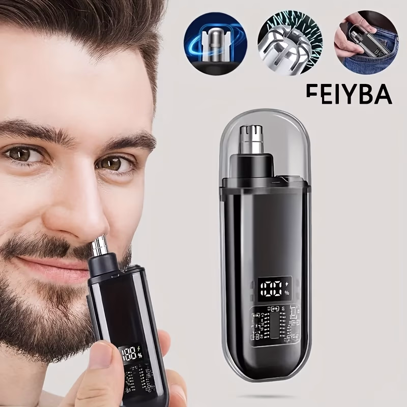 FEIYBA Compact Electric Nose Hair Trimmer – Sleek, Efficient Grooming for Everyone