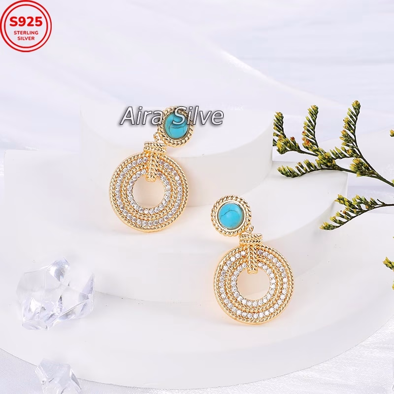 925 Silver Hoop Turquoise Earrings – Elegant and Unique Earrings for Every Occasion