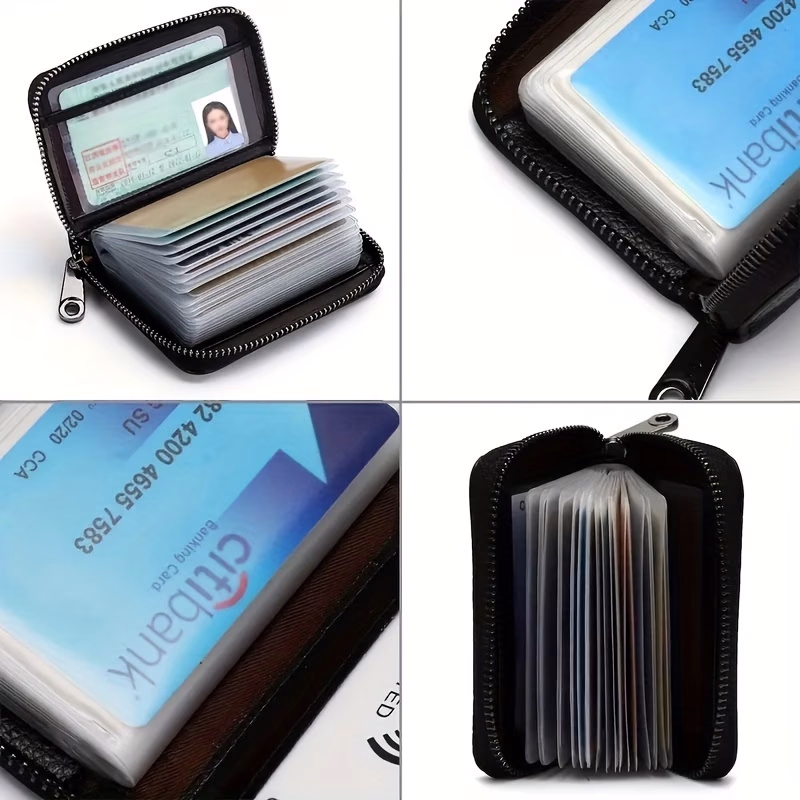 JADELOTUS AUX Leather Card Holder – Stylish, Secure, and Slim Credit Card Organizer
