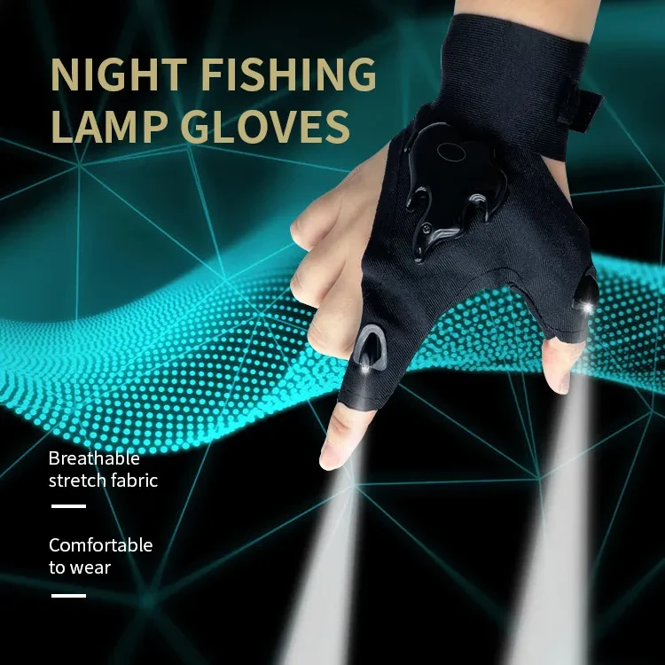 LED Gloves with Waterproof Lights