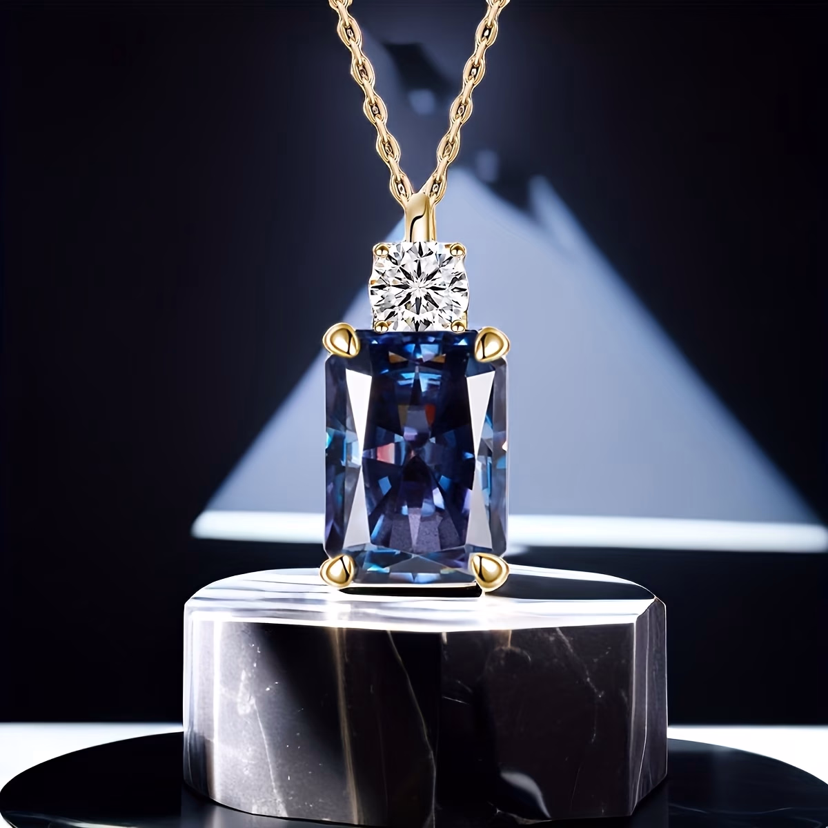 925 Silver Blue Perfume Bottle Pendant Necklace – A Touch of Charm and Elegance