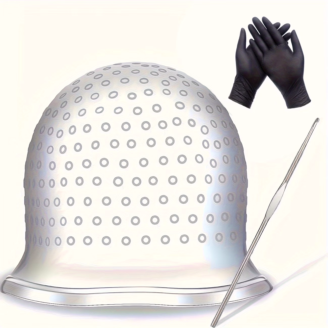 JADELOTUS Cap for Highlighting Hair with a Hook – Complete Hair Coloring Kit for Professional Results