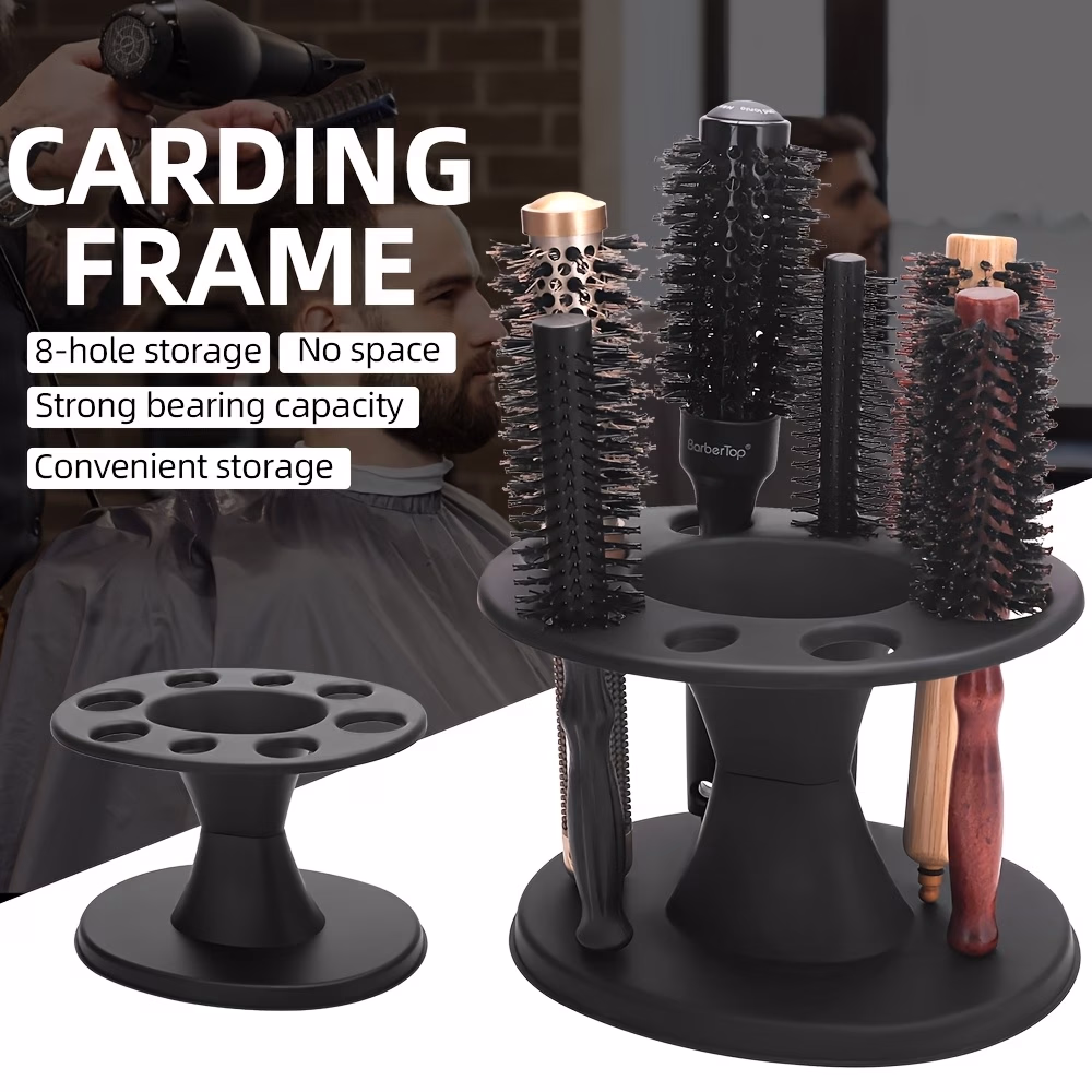 JADELOTUS Round Handle Hairbrush Holder – Organized Storage for Professional Styling Tools