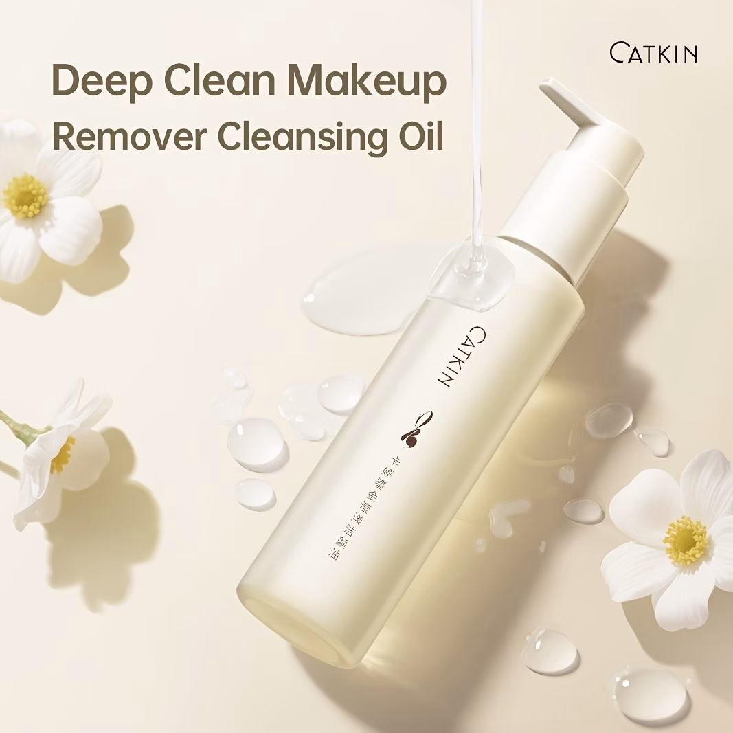 CATKIN Cleansing Oil 160ml – Deep Cleansing Makeup Remover Oil, Non-Irritating and Easy to Rinse Off