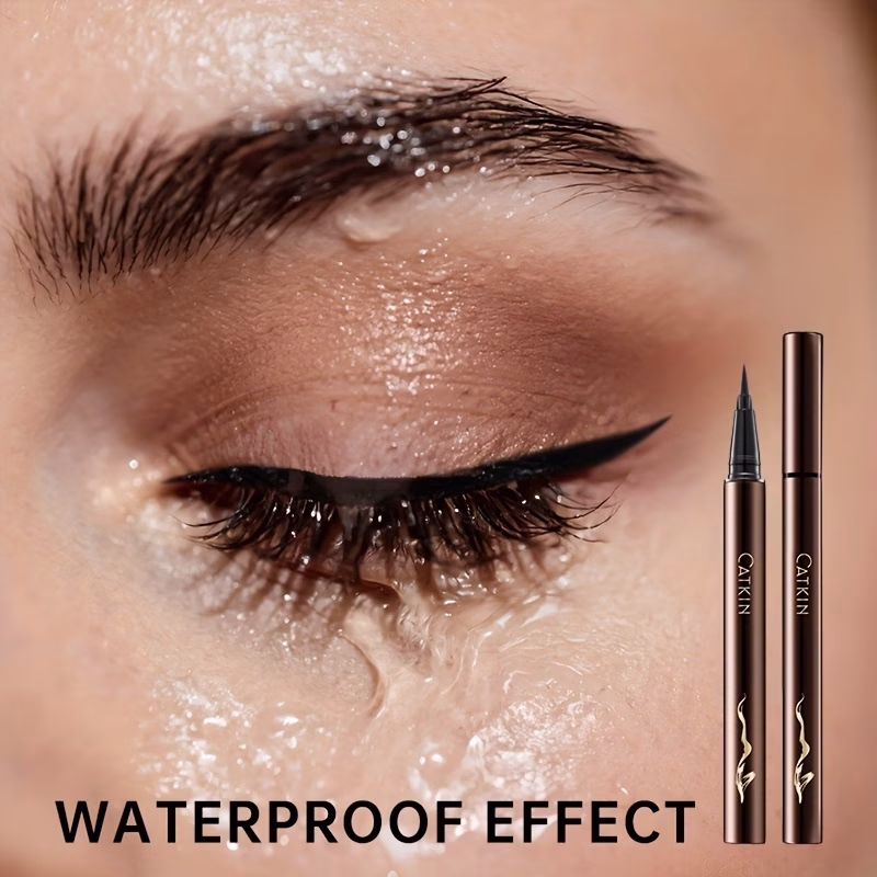CATKIN Ultra-Fine Waterproof Liquid Eyeliner Pen (C01) – 24-Hour Long-Lasting, Quick Dry, and Suitable for Sensitive Eyes