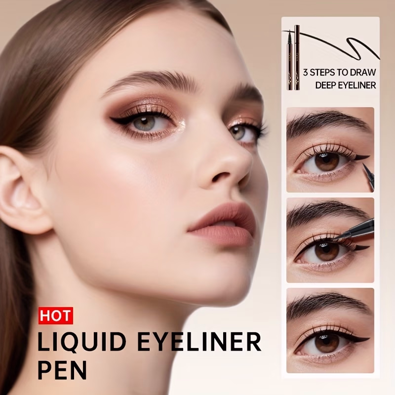 CATKIN Ultra-Fine Waterproof Liquid Eyeliner Pen (C01) – 24-Hour Long-Lasting, Quick Dry, and Suitable for Sensitive Eyes
