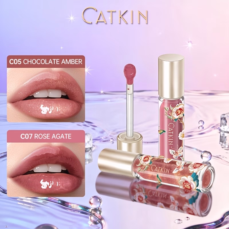 CATKIN Serum Plumping Lip Gloss – Ultra-Glossy, Non-Sticky, Moisturizing, Hydrating, and Nourishing