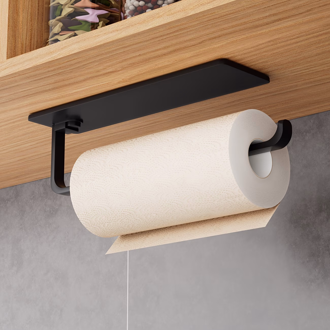 JADELOTUS Modern Kitchen Paper Towel Holder – Space-Saving Wall-Mounted Paper Towel Dispenser for Kitchens and Bathrooms