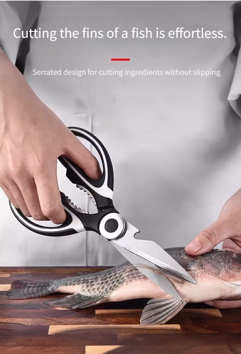 JADELOTUS Kitchen Scissors for Home Use – Advanced Multifunctional Scissors for Cutting Fish, Meat, and Bones