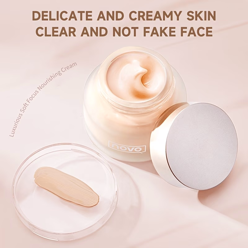 Novo Matte Foundation – Lightweight, Full Coverage, Oil-Control BB Cream Concealer with Long-Lasting, Waterproof Formula