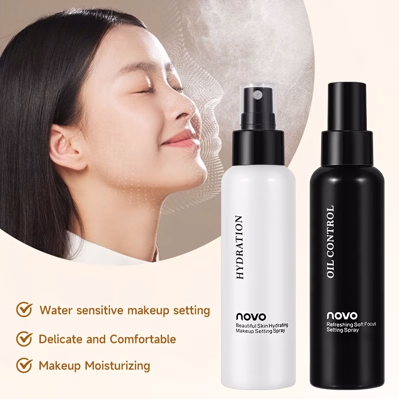 Novo Makeup Setting Spray & Face Primer – 24-Hour Hydration, Smudge-Proof, Flawless Matte Finish for Glowing Skin