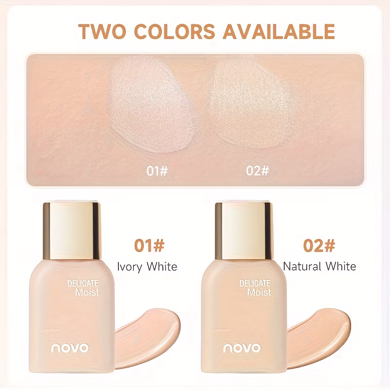 Novo Long-Lasting Waterproof & Sweatproof Matte BB Cream – Oil-Control, Moisturizing Full-Coverage Foundation for Concealing Dark Circles