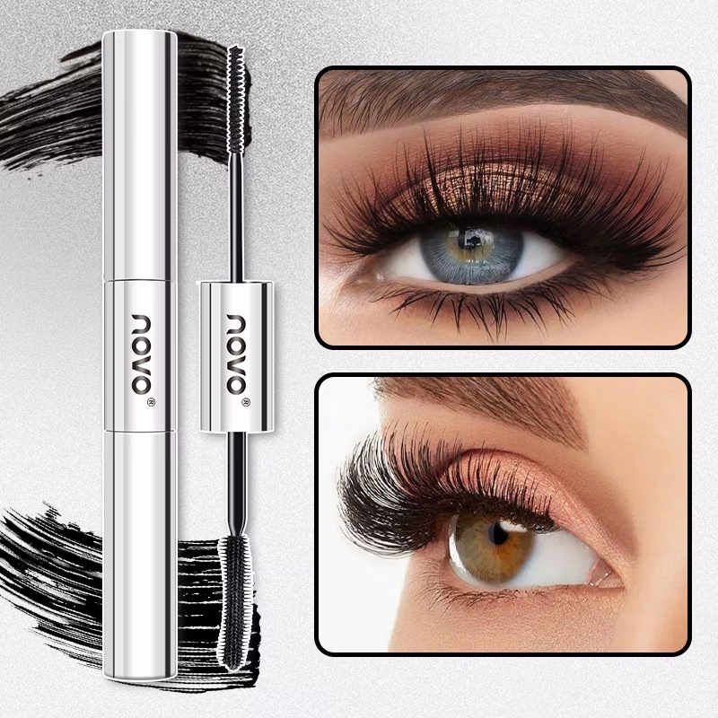 Novo Dual-Head Waterproof Mascara – Thickening and Lengthening Dual Effect, Sweatproof and Long-Lasting