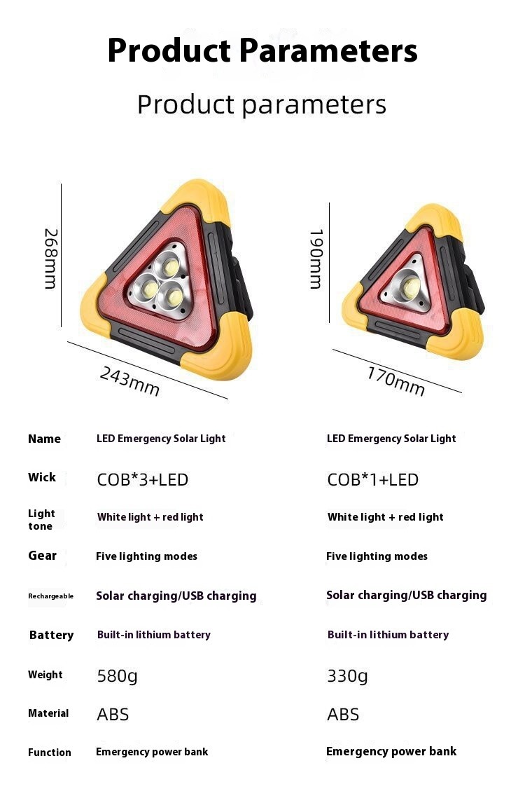 Car Warning Board with LED Lighting Lamp