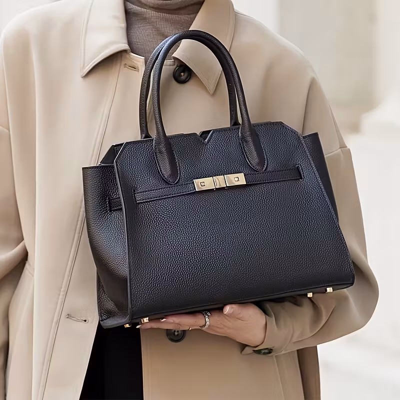 ZOOLER Luxury Genuine Leather Women’s Handbag – Large Capacity with Adjustable Strap and Elegant Design