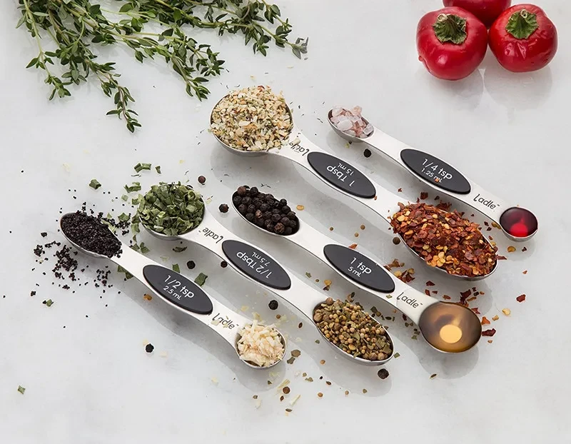 Stainless Steel Magnetic Measuring Spoons Set