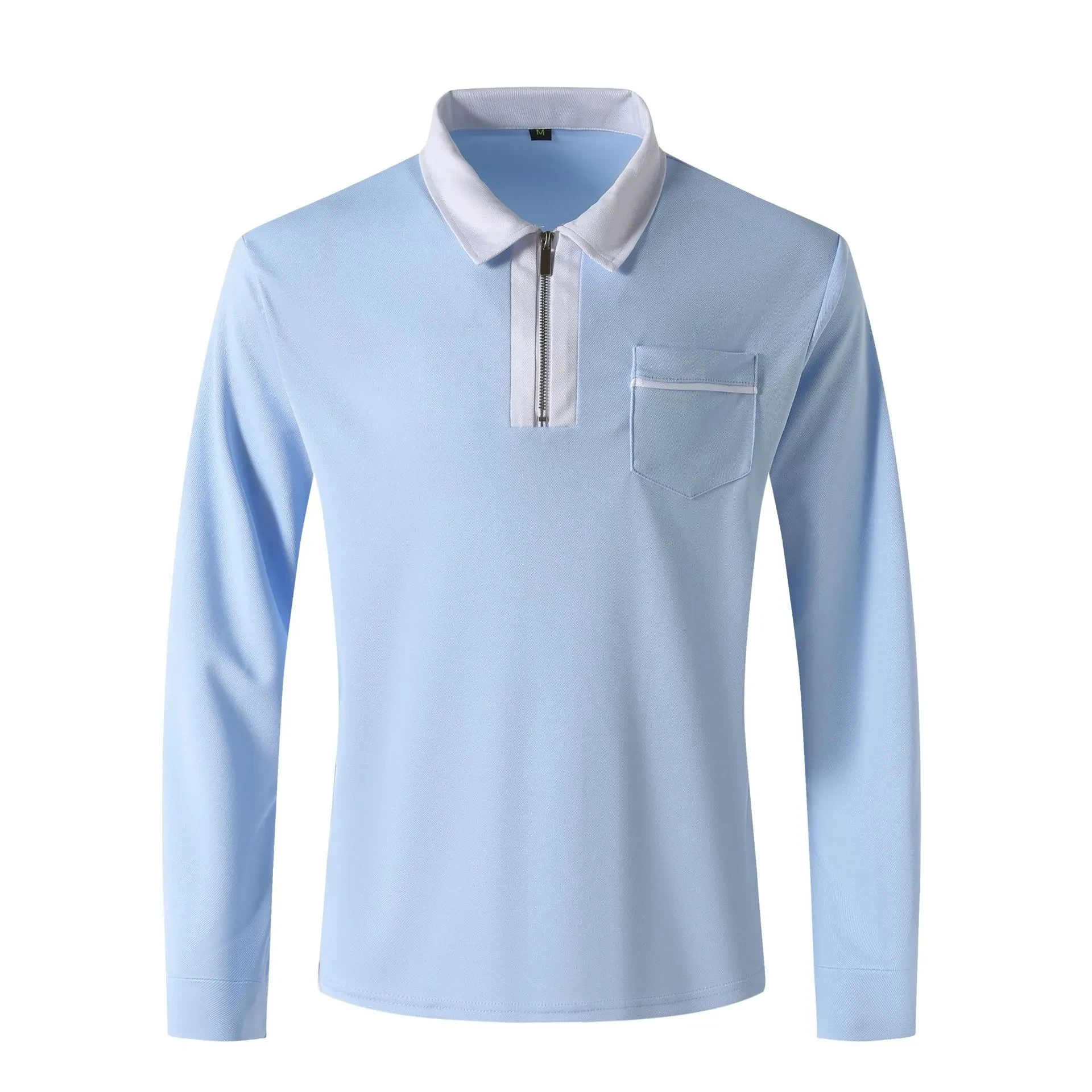Blue Polo Shirts Long Sleeve