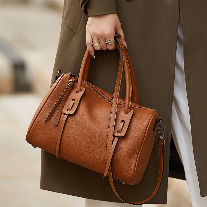 ZOOLER Retro Full Grain Leather Handbag – Fashion Large Capacity Bag Women’s 2025 New Soft Leather Pillow Bag Suitable for Daily Commuting All-Match