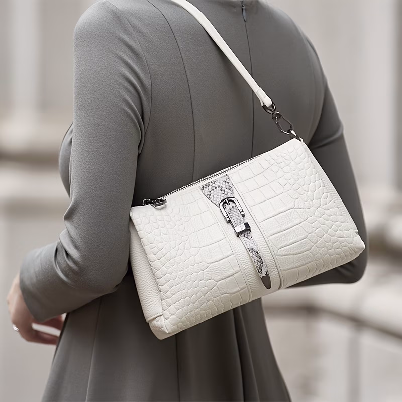 ZOOLER Light Luxury Premium Handbag – Women’s 2025 New Fashion Wide Shoulder Strap Women’s Bag, First Layer Leather, Suitable for Daily Commuting