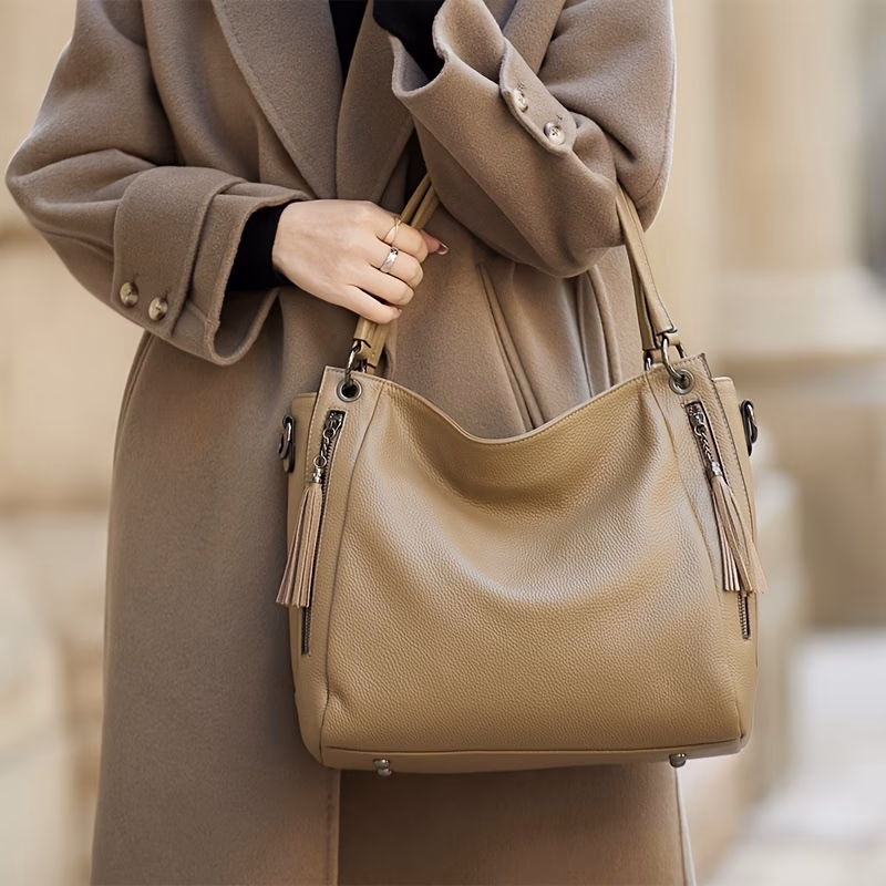 ZOOLER Retro Full Grain Leather Women’s Bag – 2025 New Fashion Handbag, Large Capacity Commuter Ladies Single Shoulder Body Bag