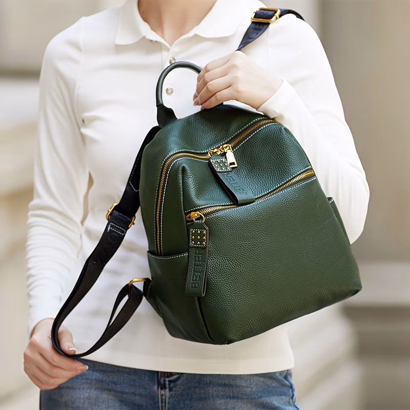 ZOOLER Soft Genuine Leather Backpack for Women – 2025 New Fashion Large Capacity Travel Bag, Casual Genuine Leather Ladies Backpack