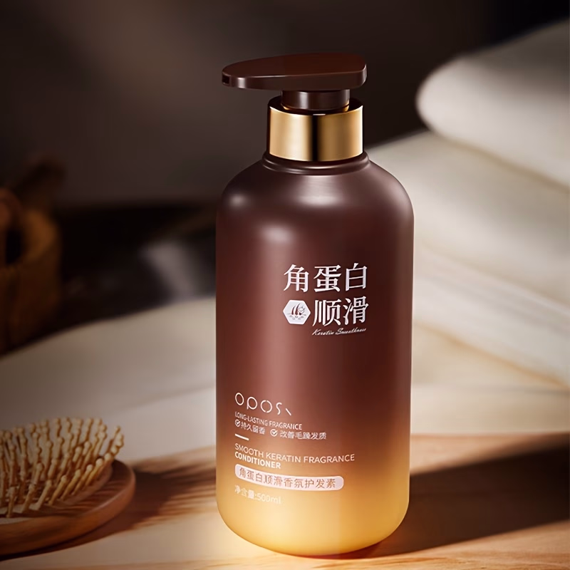 OPOSI Keratin Smooth Scented Conditioner 500ml – Smoothing, Moisturizing for Dry Hair, Daily Hair Care