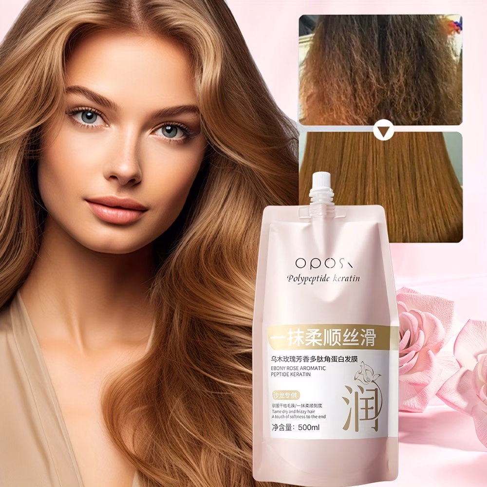 OPOSI Ebony Rose Keratin Hair Mask – Softens, Hydrates, and Smooths Frizzy Hair