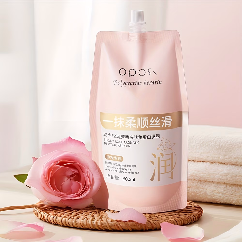 OPOSI Ebony Rose Keratin Hair Mask – Softens, Hydrates, and Smooths Frizzy Hair