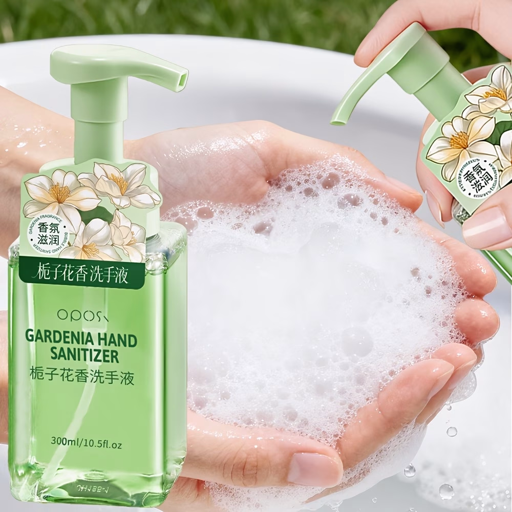 OPOSI Gardenia Scent Foaming Hand Wash – 300ml, Cleans Hand Stains, Deeply Controls Oil, One-Press Wash, No Need to Rub to Lather, Rich Foam, Contains Aloe Vera and Gardenia Extract