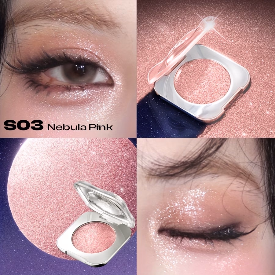 COLORKEY Sparkling Mono Eyeshadow – Metallic & Shimmer Eyeshadow, Waterproof & Sweat-Proof, Highly Pigmented, 8 Glitter Shades with Sparkling Stars, High-Gloss Finish