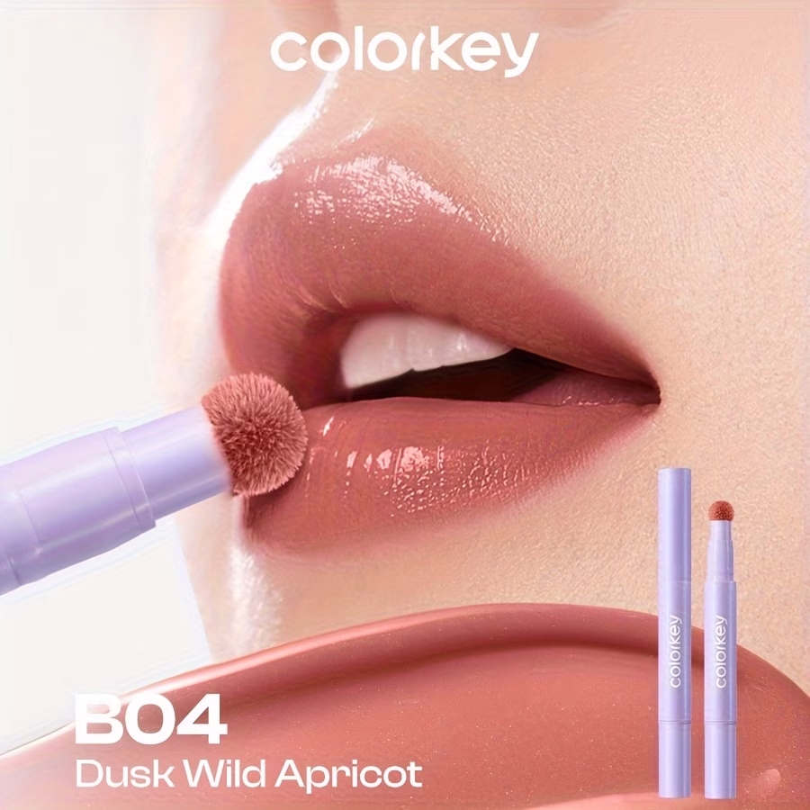 COLORKEY Essence Lock Cushion Lip Gloss | Long-lasting Moisturizing Liquid Lipstick, Sponge Tip Applicator, Natural-Looking Lip Tint, Diverse Shades, Korean Makeup, Teen Girls Trendy, Smooth Texture