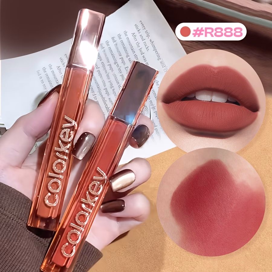 COLORKEY Long-Lasting Serum Lip Gloss – Waterproof, Moisturizing, Smooth, Lightweight Non-Stick Cup Lip Stain, Reduces Fine Lines, Nourishing, Liquid Lipstick for Daily Wear