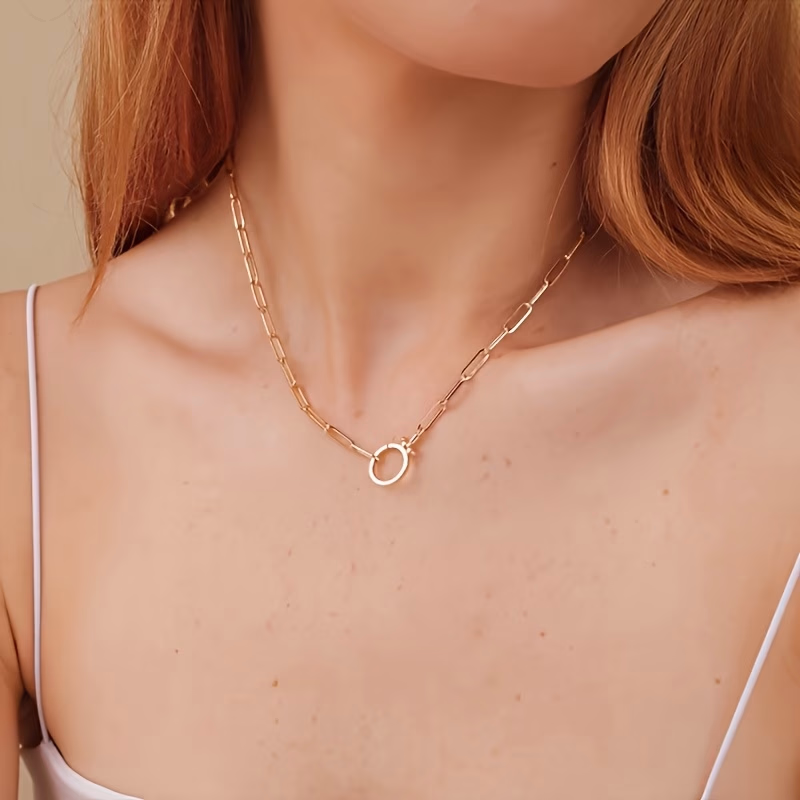 925 Silver Buckle Parker Necklace – Elegant and Lightweight Everyday Wear