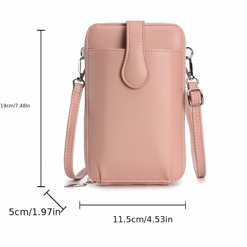 Women’s Shoulder Bag with Multiple Compartments – Adjustable and Detachable Straps