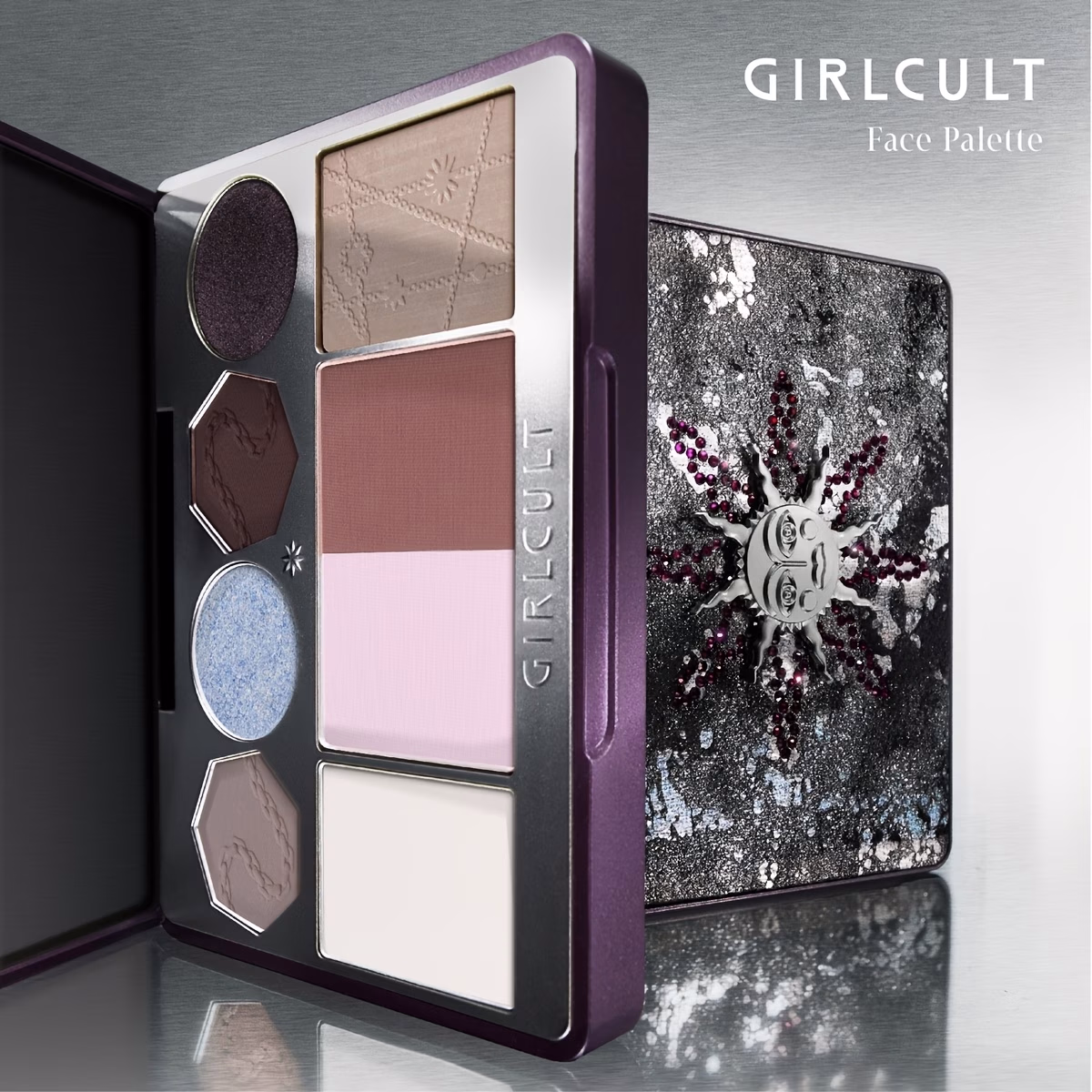 GIRLCULT Blue-violet Shimmer Eyeshadow – Smoky, Shimmering, and Contouring Eye Makeup Kit