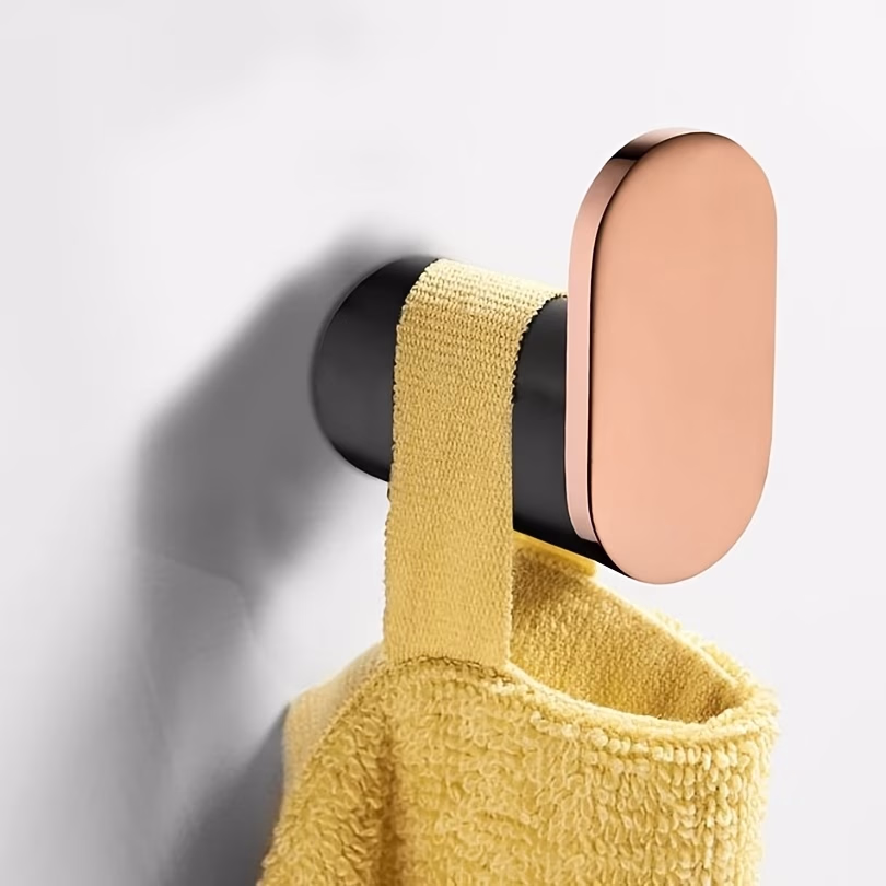 304 Stainless Steel Black and Rose Golden Robe Hook – Wall Mounted