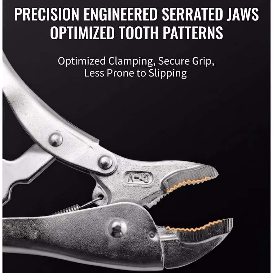 5pcs Standard Locking Pliers Set – Adjustable Vise Grip Tool Kit with Storage Case