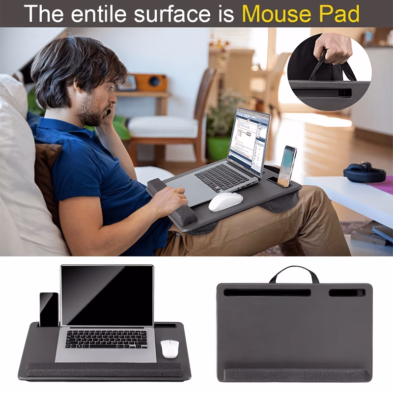 Portable Laptop Desk – Ergonomic Stand with Full Mouse Pad & Tablet Pen Holder