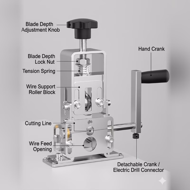 Portable Wire Stripping Device – Manual or Drill Operated for Copper Wires