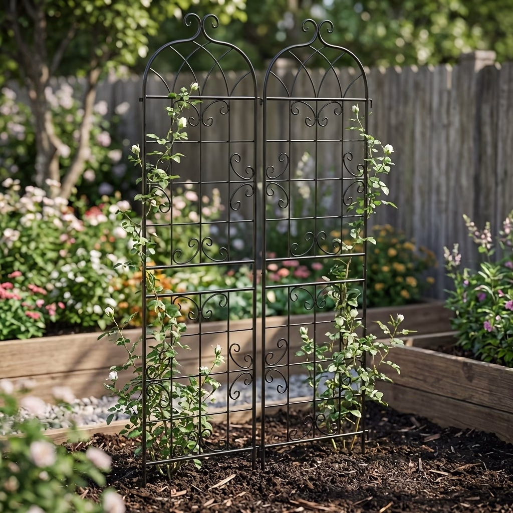 Set of 2 Extra Tall Garden Trellis – Heavy Duty Climbing Plant Supports