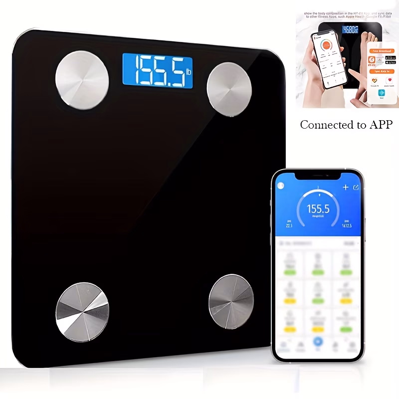 Smart Digital Bathroom Scale with Body Fat Monitoring – High Precision Personal Weight Scale