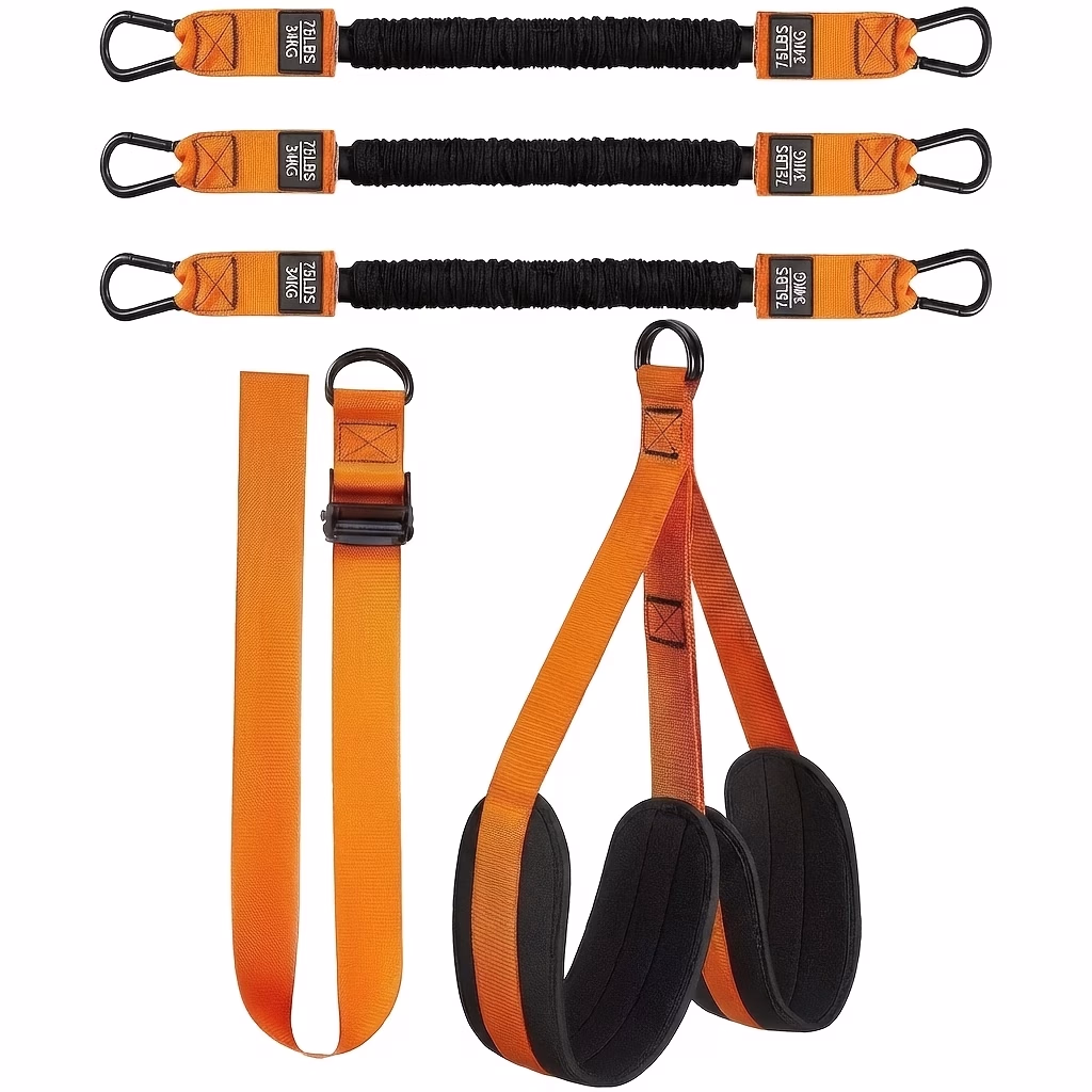 Adjustable Resistance Pull Up Assist Band System – Heavy-Duty Hanging Strap with Padded Foot Stirrup