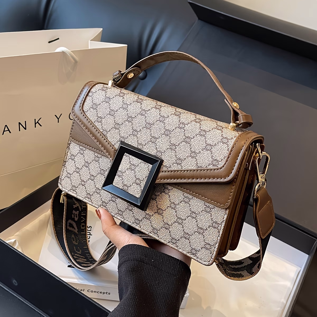 LABOONOO Fashionable Trendy Versatile High-End Elegant Women's Shoulder Bag