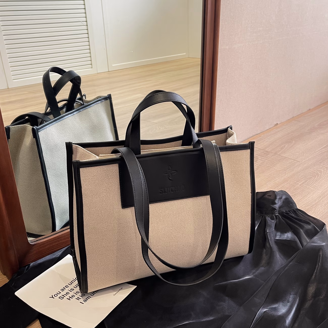 LABOONOO Fashion Casual Fall Winter New Vintage Large Capacity Multi-Functional Women’s Tote Bag