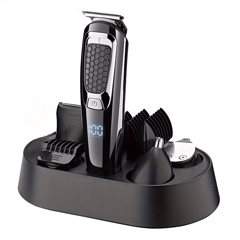 HATTEKER Surker Body Grooming Kit – 5-in-1 Professional Hair Clipper for Men