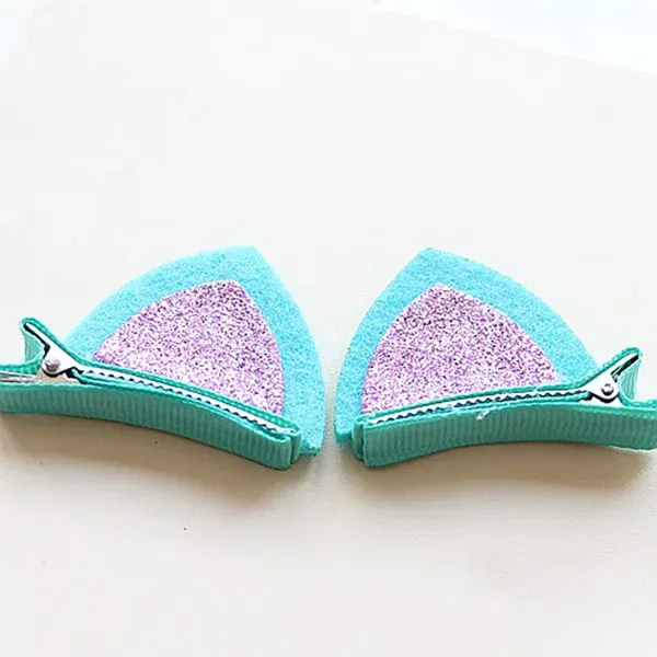 Color: Champagne - 2PCS New Plush Cat Ears Hairpins Girls Hair Clips Hair Accessories Women Sweet Cute Barrettes Kids Fashion Headwear Ornaments