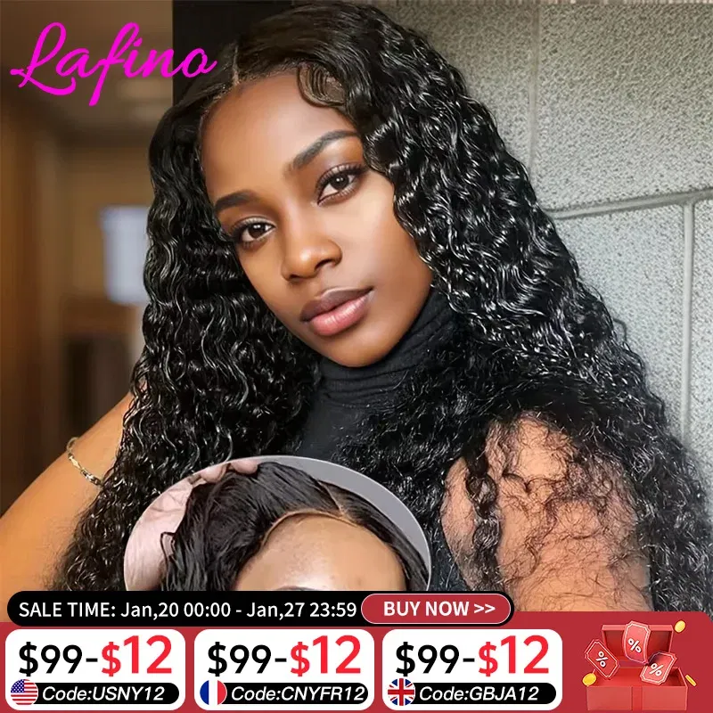 Hair Color: #4, Density: 190%, Ships From: CHINA, Stretched Length: 28inches - Glueless Wig Human Hair Ready To Wear Curly Wigs Human Hair Lace Frontal Wig Glueless Wig 100% Human Hair 5x5 Closure Wig