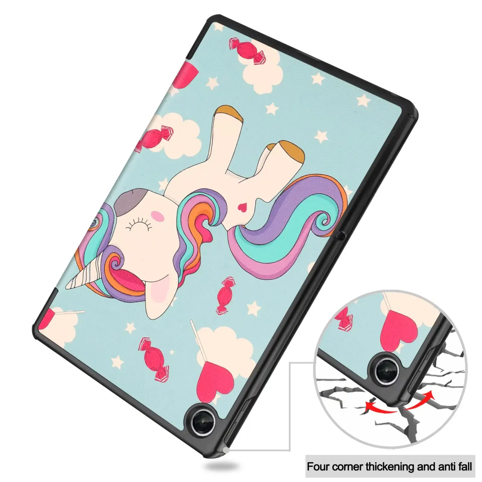 Color: Blue, Size: eleven, Ships From: CHINA - For Lenovo Tab M10 HD 2nd Gen Case TB-X306F X306X Tri-Fold Stand Wake/Sleep Magnetic Protective Shell  PU Leather Tablet Cover