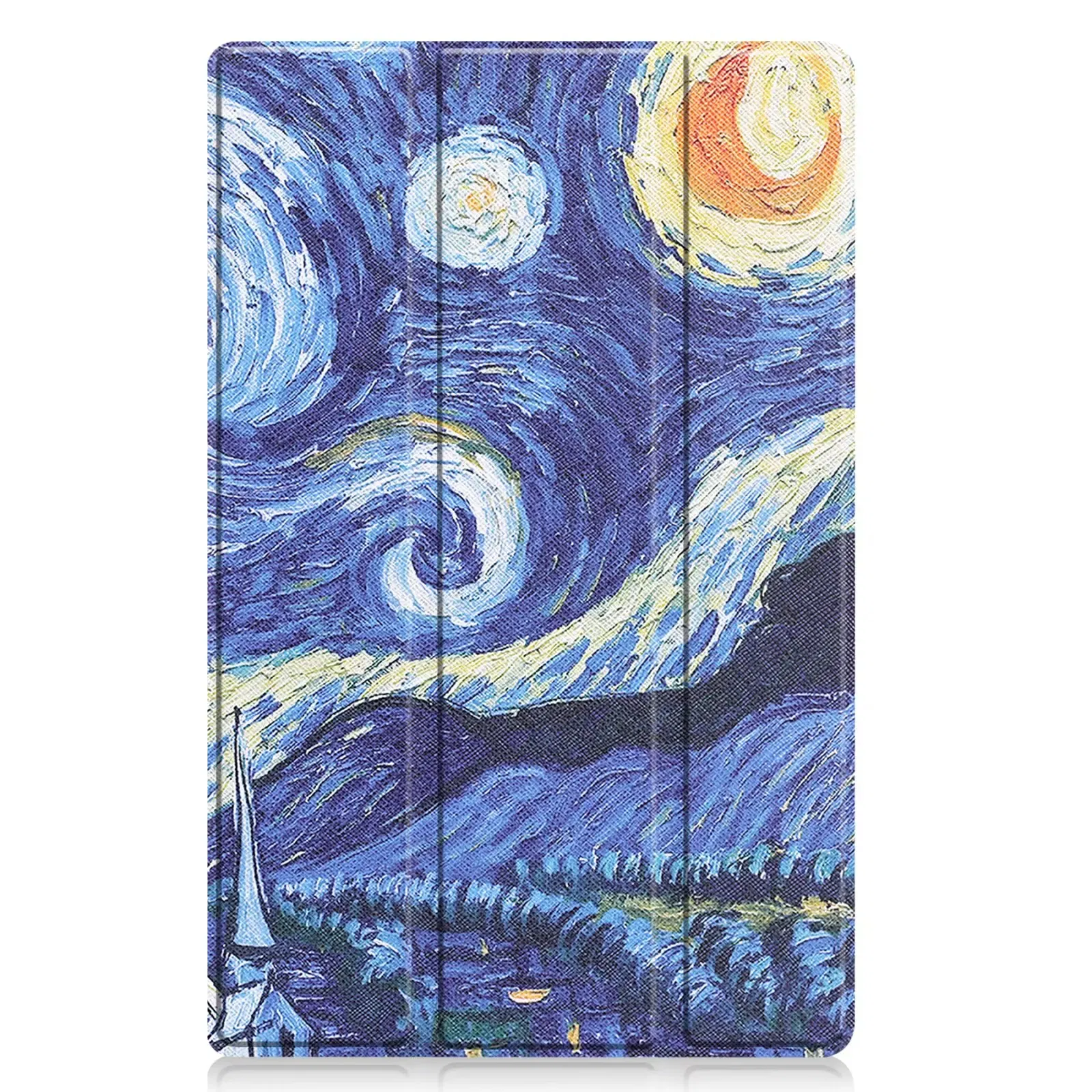 Color: Blue, Size: eleven, Ships From: CHINA - For Lenovo Tab M10 HD 2nd Gen Case TB-X306F X306X Tri-Fold Stand Wake/Sleep Magnetic Protective Shell  PU Leather Tablet Cover